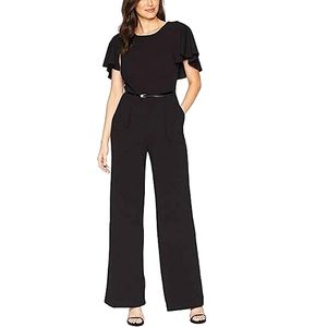 Calvin Klein Flutter Sleeve Jumpsuit